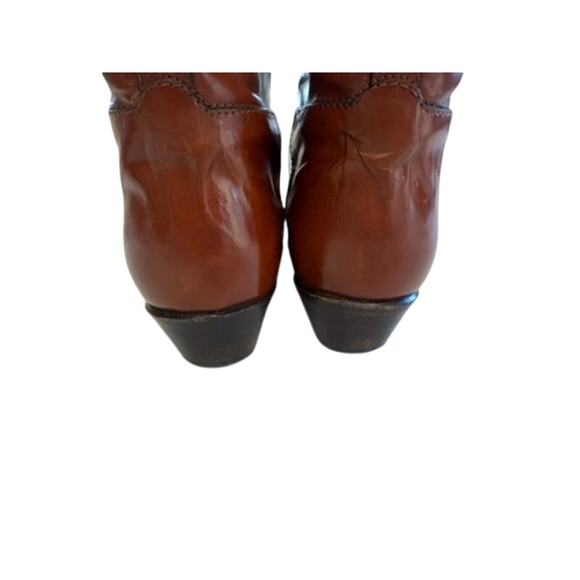 "GIAMPAOLO" ITALY Brown Knee High Leather Boots SZ 39 Country Cowgirl Horse Girl - Picture 6 of 15